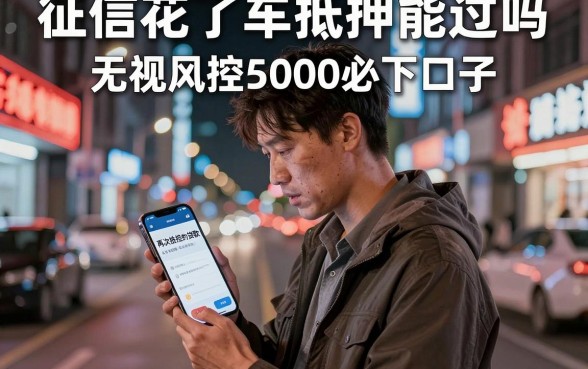 征信花了车抵押能过吗,甄选五个无视风控5000必下口子