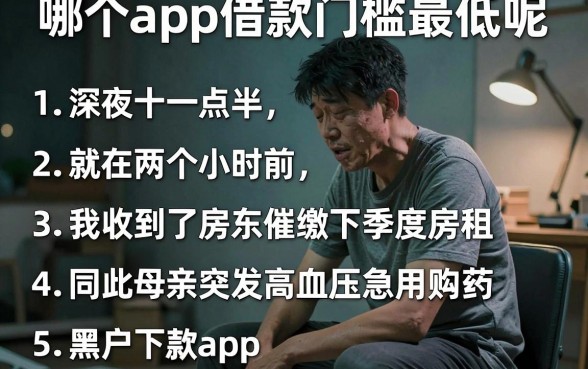 哪个app借款门槛最低呢，条列五个黑户下款app