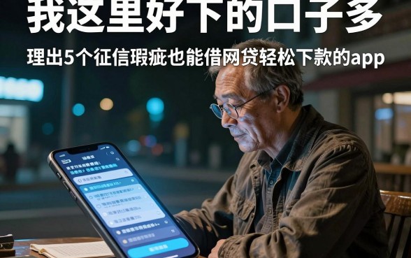 我这里好下的口子多,理出5个征信瑕疵也能借网贷轻松下款的app