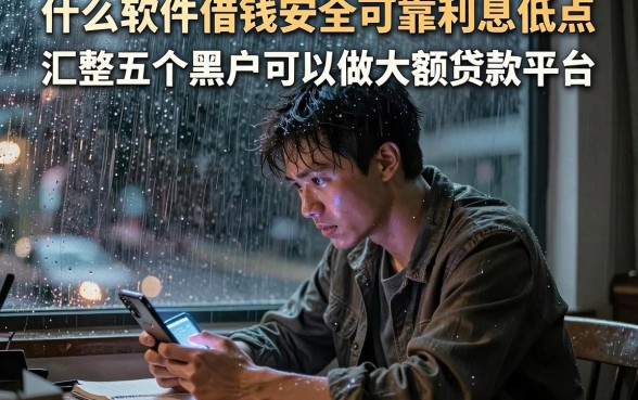 什么软件借钱安全可靠利息低点,汇整五个黑户可以做大额贷款平台