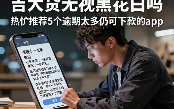 吉大贷无视黑花白吗，热忱推荐5个逾期太多仍可下款的app