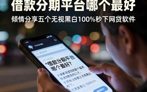 借款分期平台哪个最好,倾情分享五个无视黑白100%秒下网贷软件