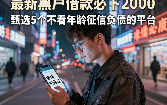 最新黑户借款必下2000，甄选5个不看年龄征信负债的平台