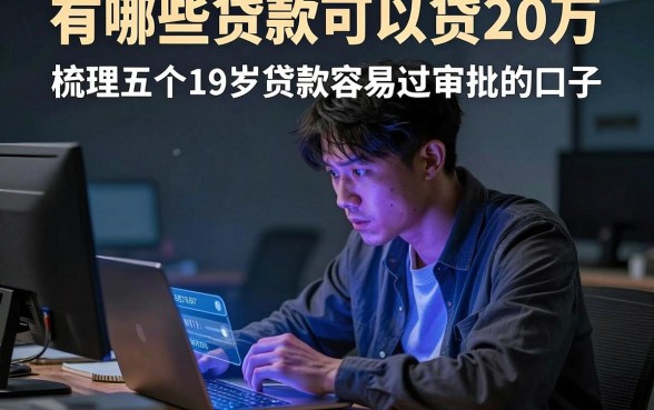 有哪些贷款可以贷20万，梳理五个19岁贷款容易过审批的口子