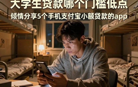 大学生贷款哪个门槛低点，倾情分享5个手机支付宝小额贷款的app