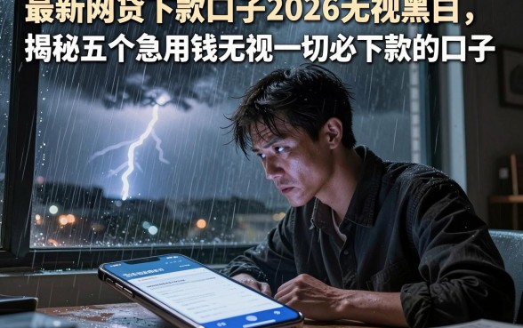 最新网贷下款口子2026无视黑白，揭秘五个急用钱无视一切必下款的口子
