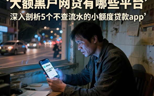 大额黑户网贷有哪些平台，深入剖析5个不查流水的小额度贷款app