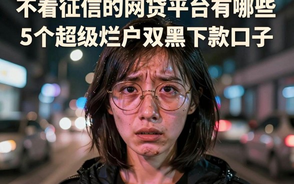 不看征信的网贷平台有哪些，概括5个超级烂户双黑下款口子