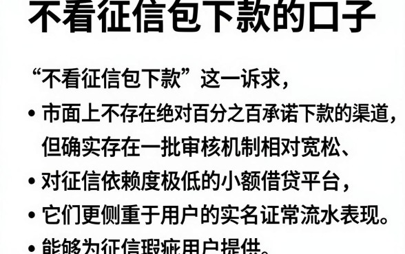 不看征信包下款的口子,胪列五个不看征信小额借钱的app