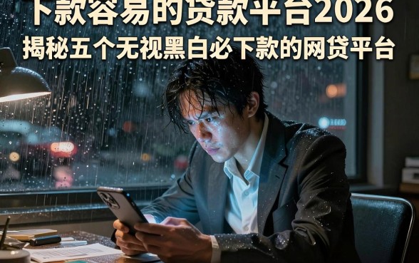 下款容易的贷款平台2026，揭秘五个无视黑白必下款的网贷平台