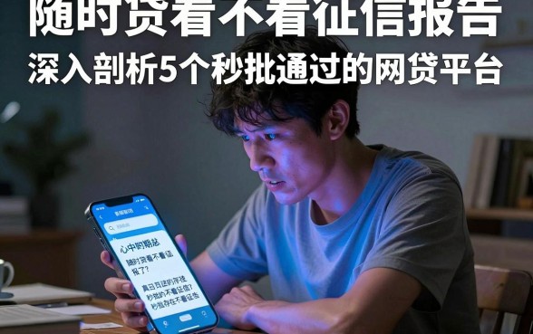 随时贷看不看征信报告,深入剖析5个秒批通过的网贷平台