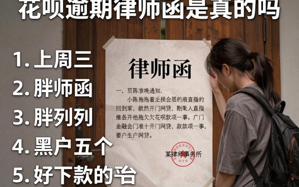 花呗逾期律师函是真的吗,胪列五个黑户好下款的平台