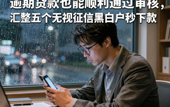逾期贷款也能顺利通过审核,汇整五个无视征信黑白户秒下款的贷款