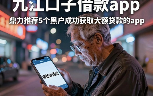 九江口子借款app,鼎力推荐5个黑户成功获取大额贷款的app