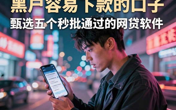 黑户容易下款的口子,甄选五个秒批通过的网贷软件