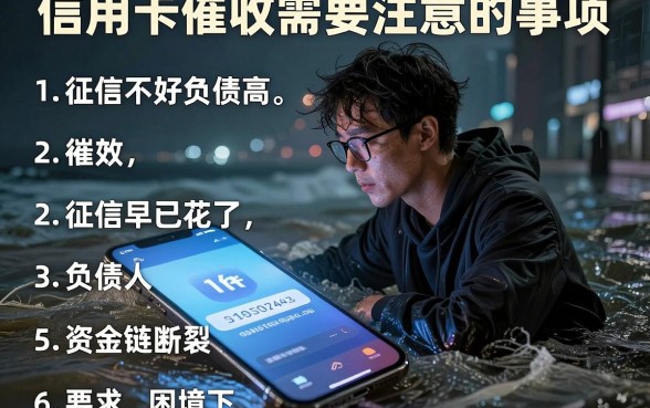 信用卡催收需要注意的事项，细致阐述五个征信不好负债高的口子