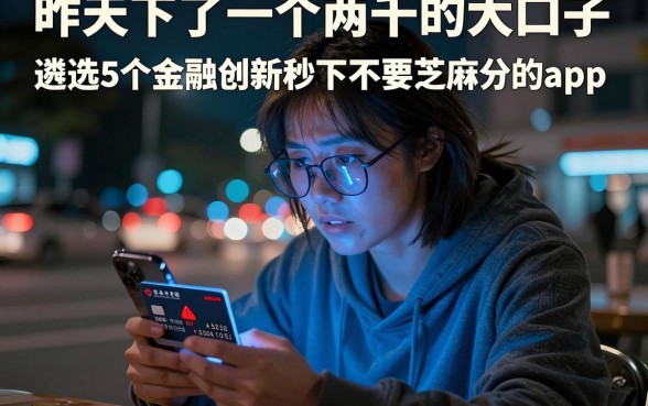 昨天下了一个两千的大口子，遴选5个金融创新秒下不要芝麻分的app