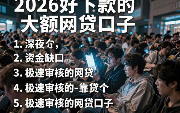 2026好下款的大额网贷口子,条列5个极速审核的网贷口子