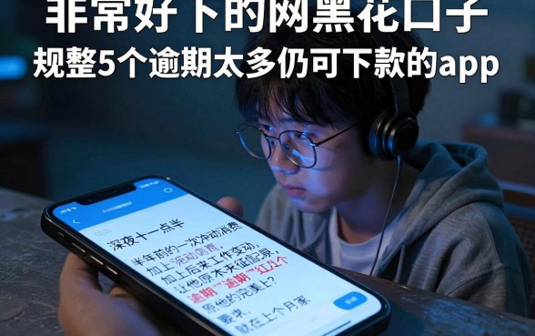 非常好下的网黑花口子,规整5个逾期太多仍可下款的app