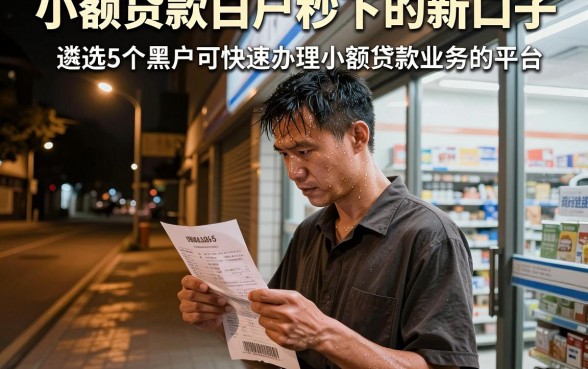 小额贷款白户秒下的新口子,遴选5个黑户可快速办理小额贷款业务的平台
