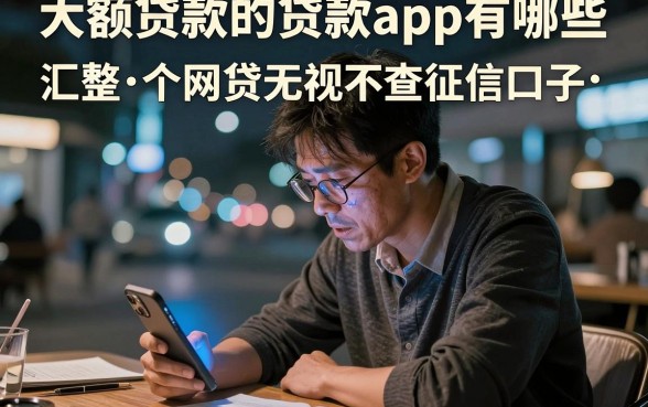 大额贷款的贷款app有哪些，汇整五个网贷无视不查征信口子