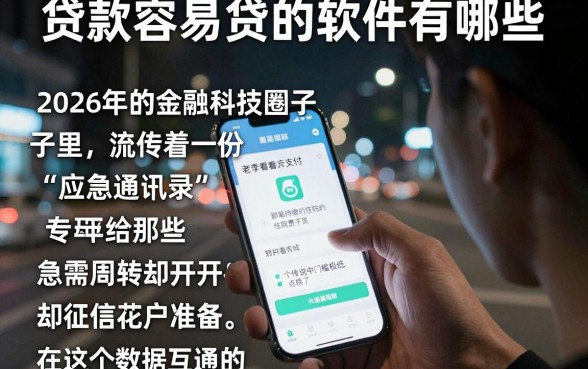 贷款容易贷的软件有哪些,理出五个不看征信的借钱平台