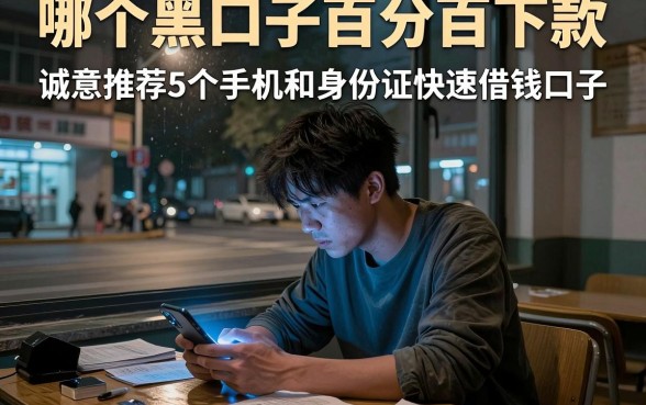 哪个黑口子百分百下款，诚意推荐5个手机和身份证快速借钱口子