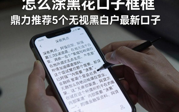 怎么涂黑花口子框框,鼎力推荐5个无视黑白户最新口子