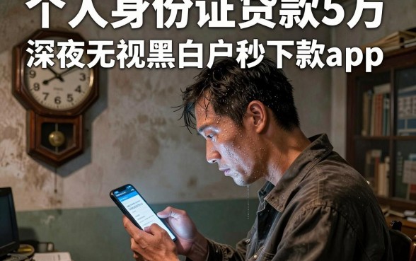 个人身份证贷款5万,筛选五个无视黑白户秒下款app