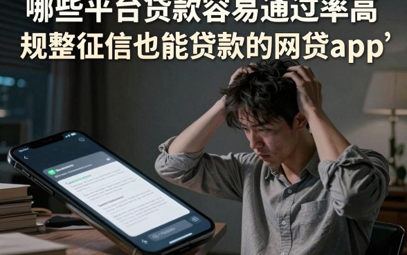 哪些平台贷款容易通过率高,规整五个黑征信也能贷款的网贷app