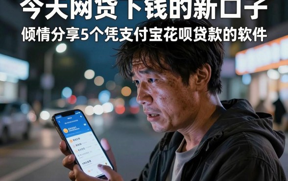今天网贷下钱的新口子,倾情分享5个凭支付宝花呗贷款的软件