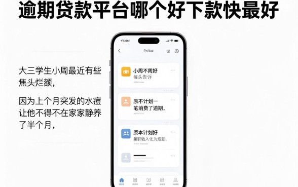 逾期贷款平台哪个好下款快最好,规整五个大学生可以使用的app