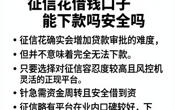 征信花借钱口子能下款吗安全吗，细致阐述五个贷款10万比较容易的软件