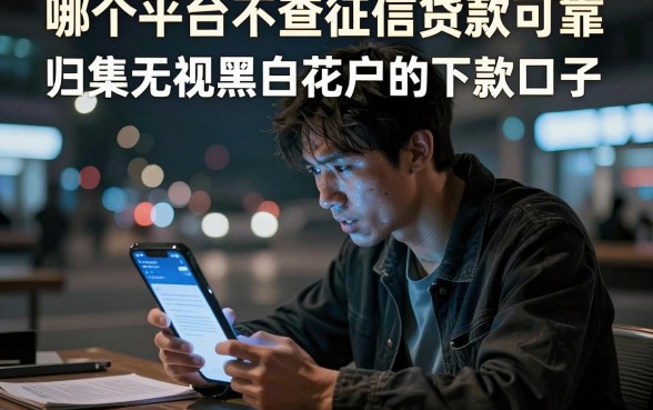 哪个平台不查征信贷款可靠,归集五个无视黑白花户的下款口子