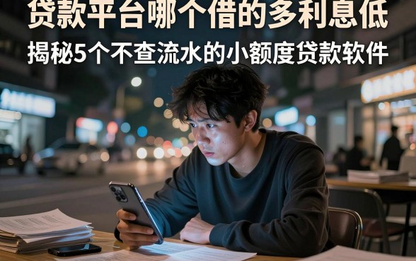 贷款平台哪个借的多利息低，揭秘5个不查流水的小额度贷款软件