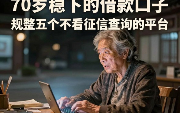 70岁稳下的借款口子，规整五个不看征信查询的平台