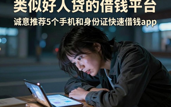 类似好人贷的借钱平台,诚意推荐5个手机和身份证快速借钱app