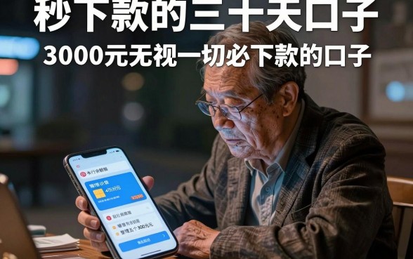 秒下款的三十天口子,整理五个3000元无视一切必下款的口子