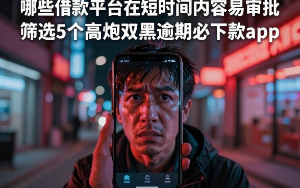 哪些借款平台在短时间内容易审批，筛选5个高炮双黑逾期必下款app