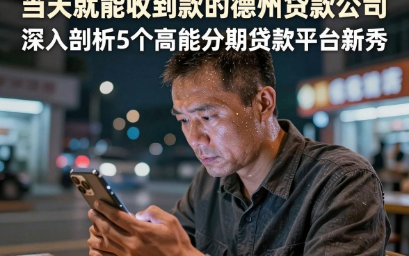 当天就能收到款的德州贷款公司,深入剖析5个高能分期贷款平台新秀
