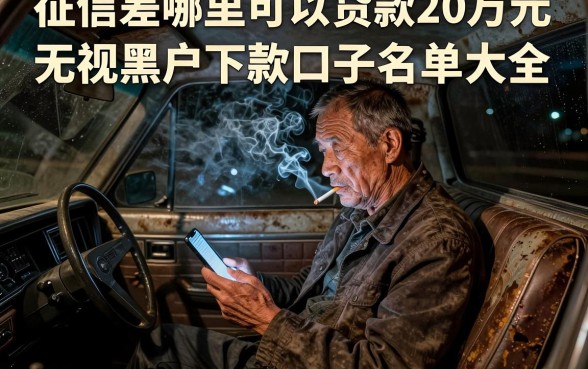 征信差哪里可以贷款20万元,筛选五个无视黑户下款口子名单大全