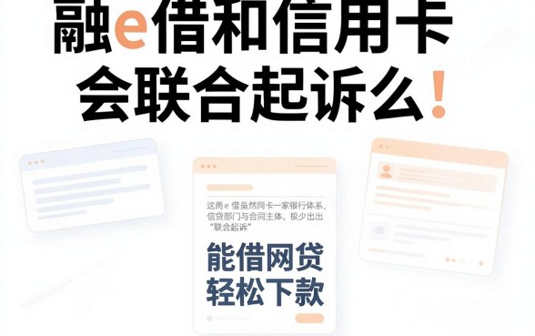 融e借和信用卡会联合起诉么，陈列5个征信瑕疵也能借网贷轻松下款的软件