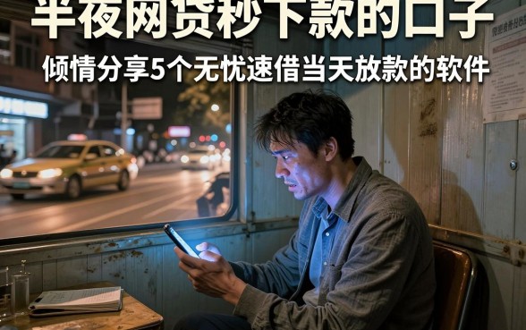 半夜网贷秒下款的口子,倾情分享5个无忧速借当天放款的软件