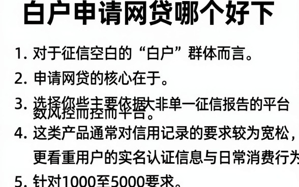 白户申请网贷哪个好下,条列5个1000至5000的小额贷款app