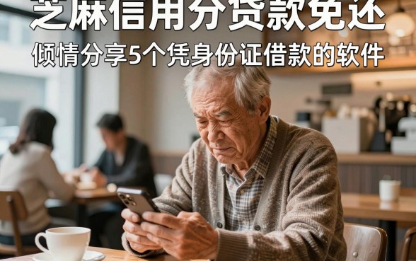 芝麻信用分贷款免还,倾情分享5个凭身份证借款的软件
