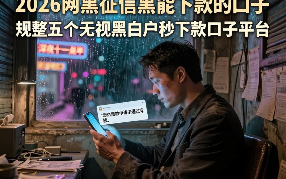 2026网黑征信黑能下款的口子,规整五个无视黑白户秒下款口子平台