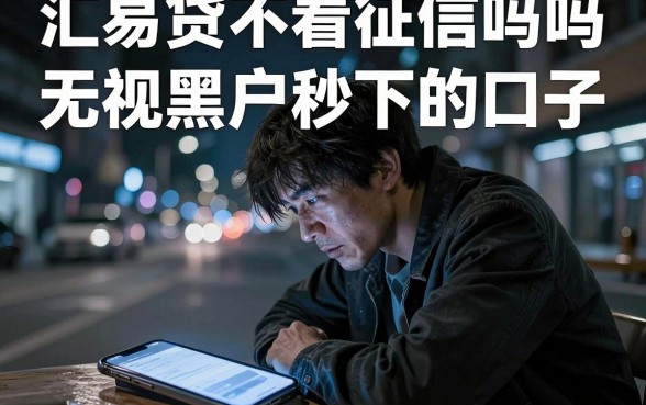 汇易贷不看征信吗吗,理出5个无视黑户秒下的口子