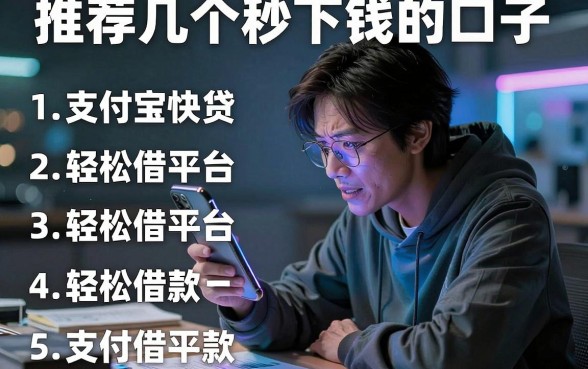 推荐几个秒下钱的口子,罗列五个支付宝快贷轻松借平台