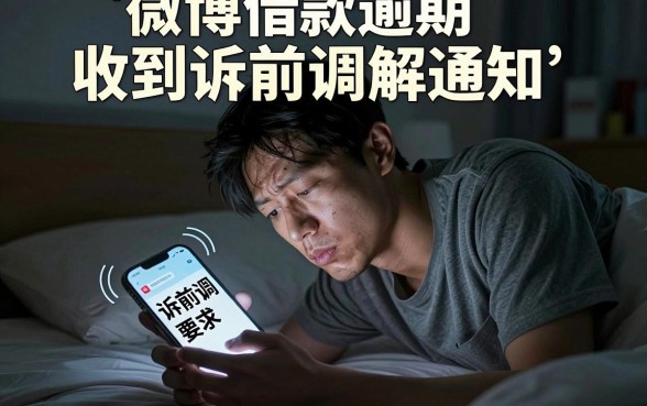微博借款逾期收到诉前调解通知，整合5个手机和身份证快速借钱平台