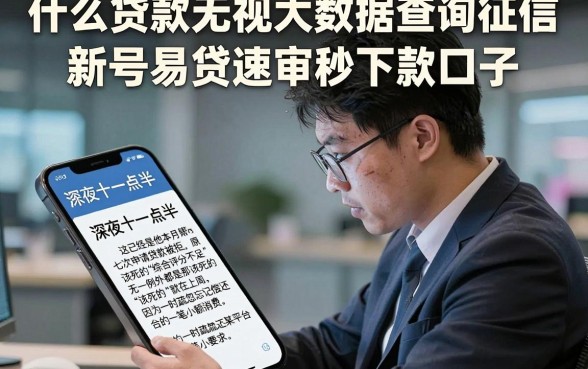 什么贷款无视大数据查询征信,胪列五个新号易贷速审秒下款口子